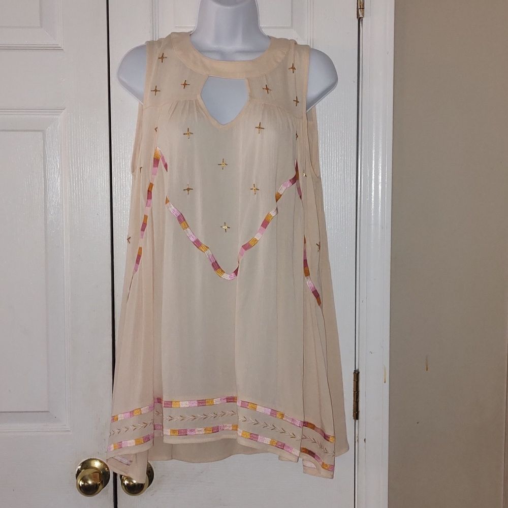 LC Lauren Conrad Baja Bazaar sleeveless high low tunic  Sz M  NWT